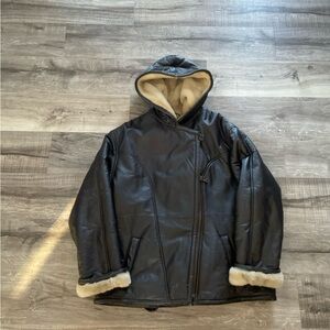 Women’s brown Wilson’s leather insane quality fur lined jacket